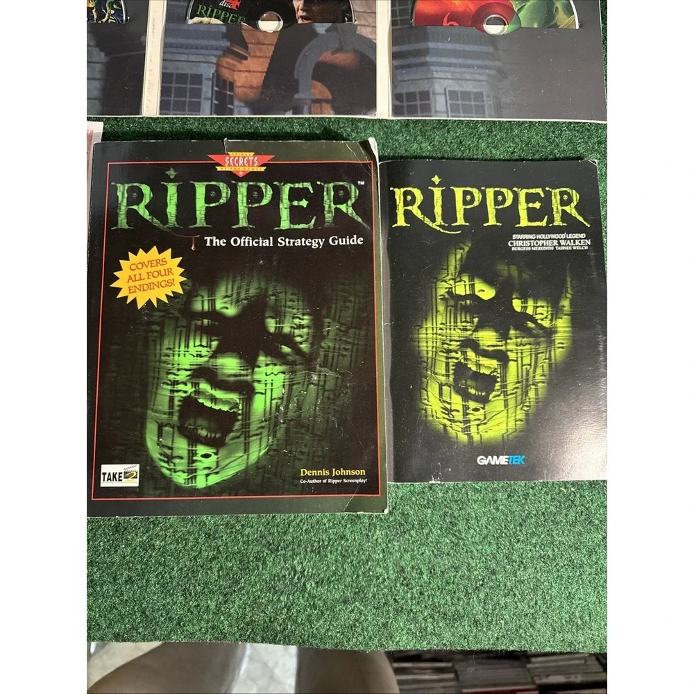 Ripper 6-DISC PC Game w/ Rare Strategy Guide Complete CD-ROM Win95 Big Box 1996